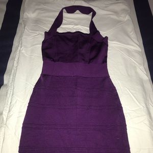 Bebe purple halter dress